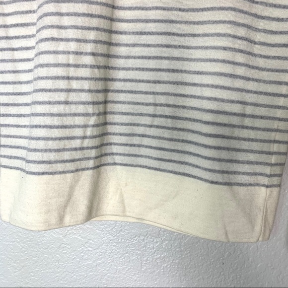 Club Monaco cream striped wool long sleeve sweater - Picture 3 of 7